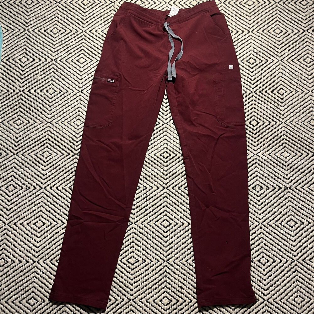 Figs Scrub Pants Size S Burgundy Maroon Medical Nurse Doctor